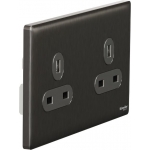 Schneider Electric UNICA X 13A 雙位插座 (炫星銀) | NUXT426_SS